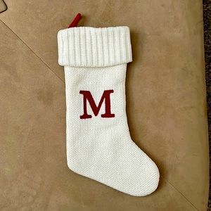 White Wondershop Stocking letter M